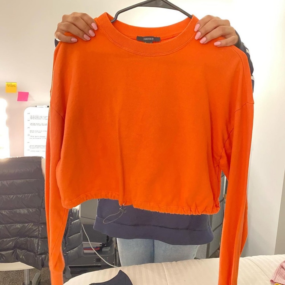 Forever21 Cropped Orange Crew